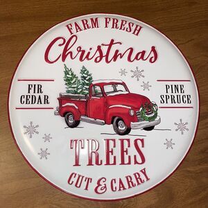 Burton And Burton 15 Inch Round Christmas Trees Sign Indoor Outdoor